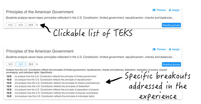 Social Studies Experience TEKS Alignment